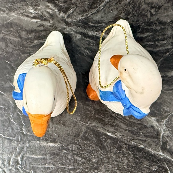 Blue Bow Goose Ornaments - Picture 7 of 11